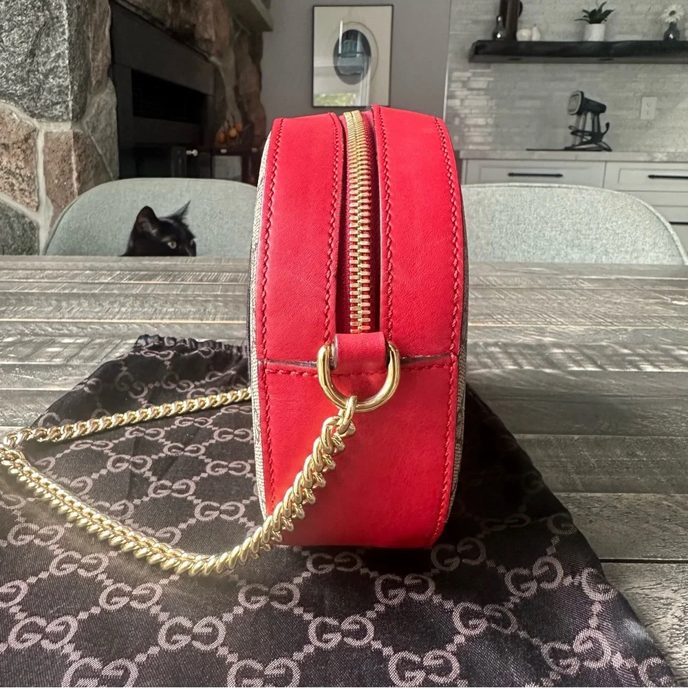 🐍Gucci🐍 Limited Edition GG Supreme Snake♥️Heart Bag - Picture 6 of 12